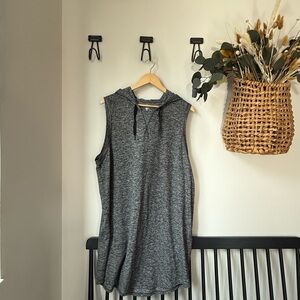 Gray Sleeveless Hoodie